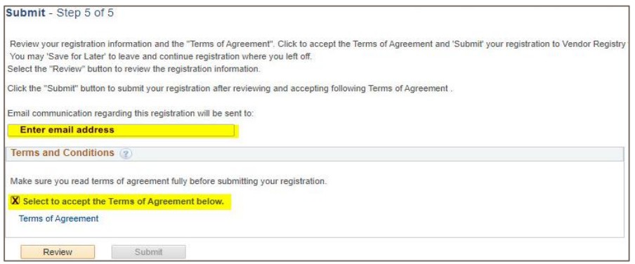 Submit - Step 5 of 5