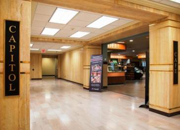 Capitol Cafe Signage as Walking Toward Judicial Wing from Capitol Tower