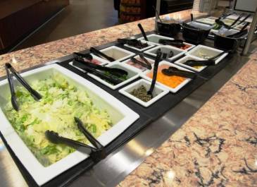 Salad Bar-One of the healthy food options.