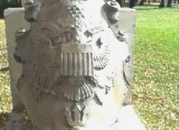 USS ND Bowplate-Donated 1912-13 by US Navy, south of Heritage Center.