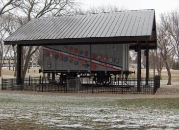 French Gratitude Box Car-Donated Feb. 9, 1949, transport soldiers/horses to frontlines WWI/WWII.