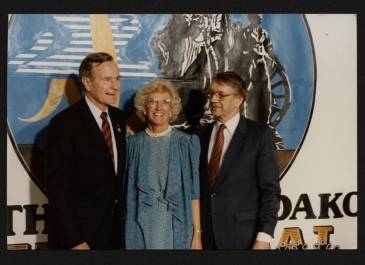President Bush with Governor and Mrs. Sinner