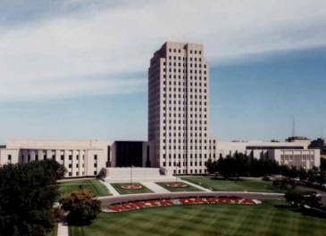 State Capitol-Front, mall and south lawn view.