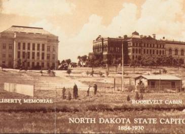 Theodore Roosevelt cabin moved to Medora, ND.