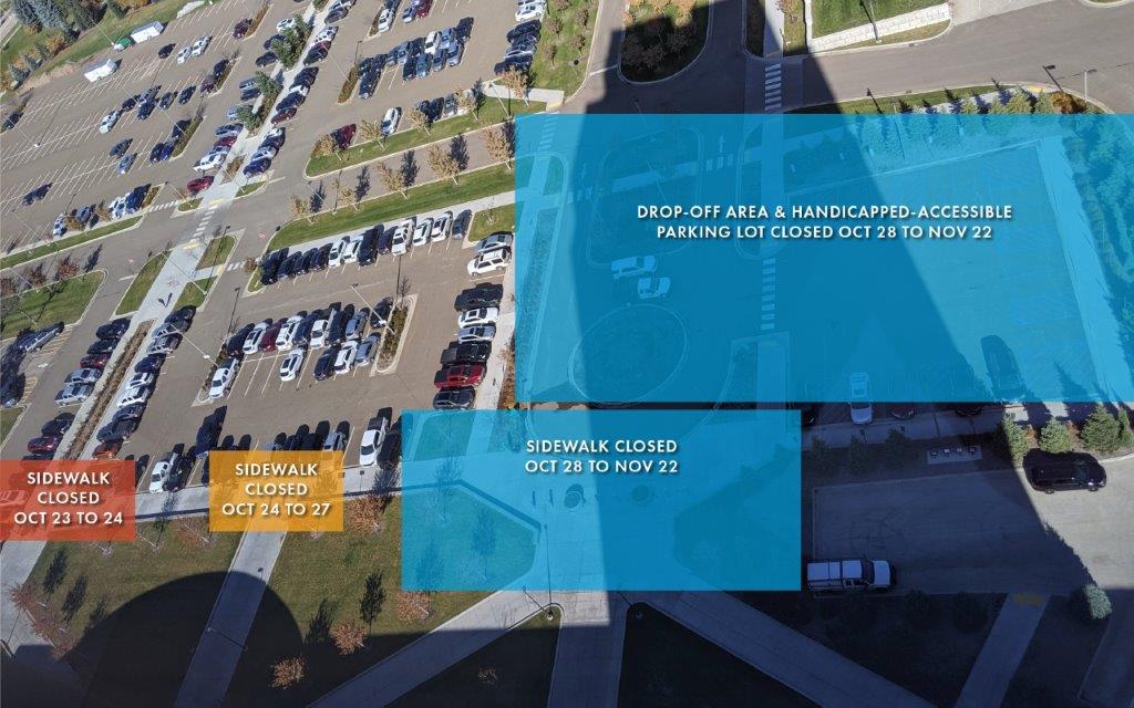 Sidewalk construction map