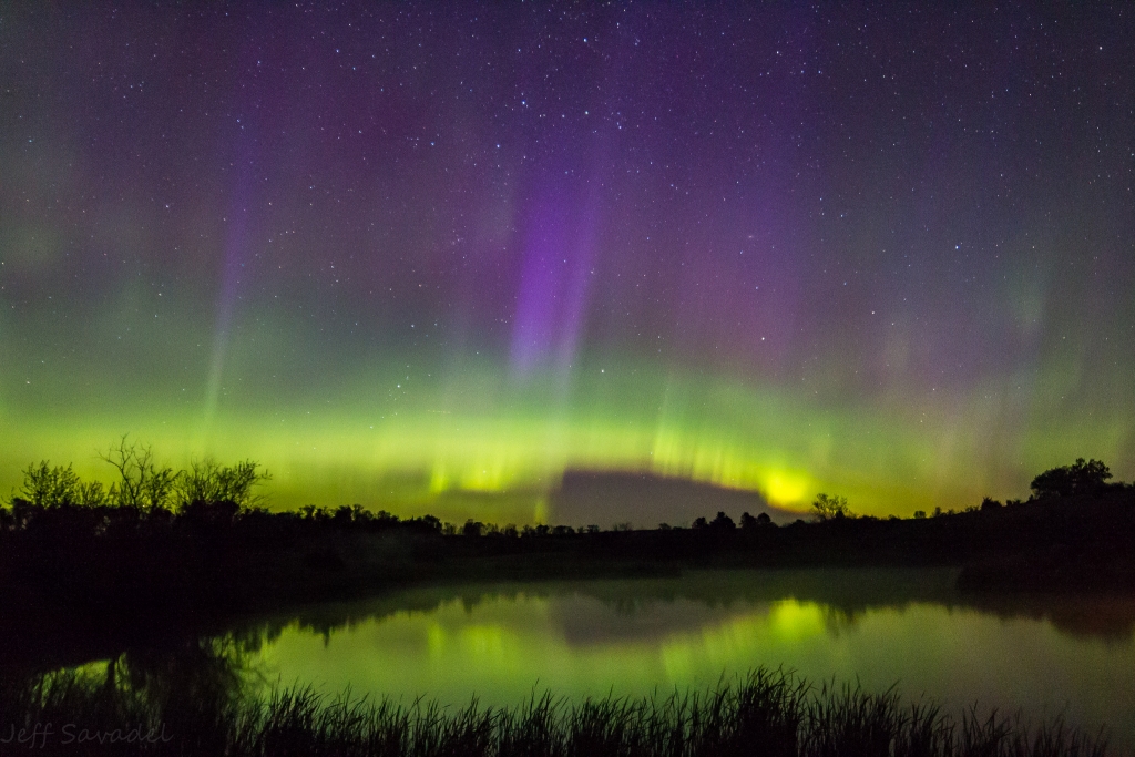 Northern lights at Sweet Briar Lake