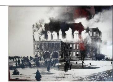 Original Capitol Building Burning