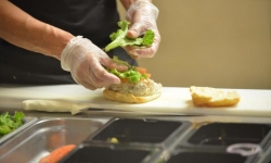 Person making a sandwhich