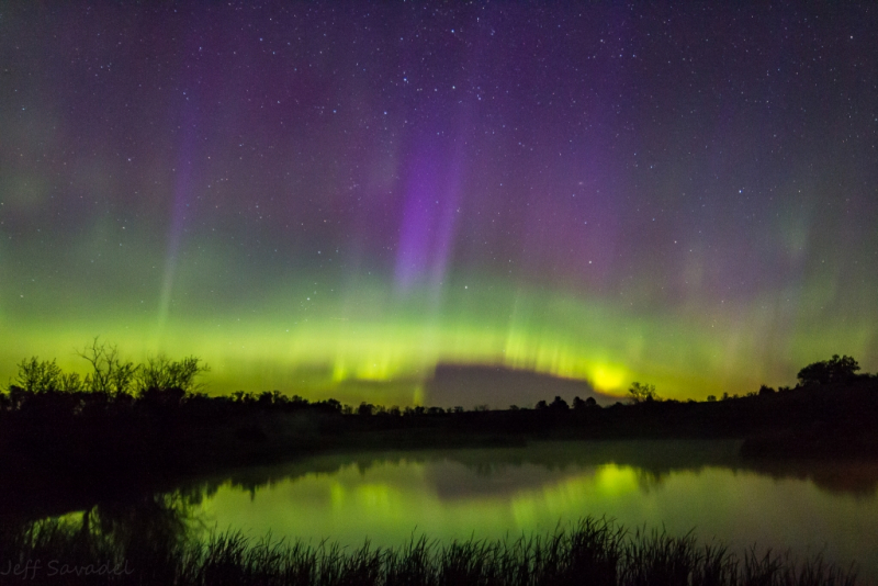 Northern lights at Sweet Briar Lake