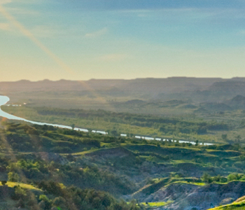 Sunshine over the North Dakota Badlands