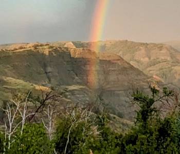 Rainbow in western Badlands